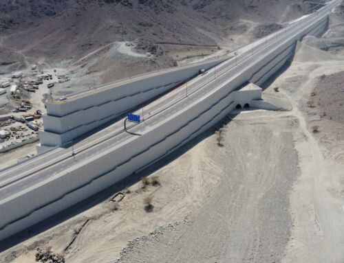 Retaining walls and TechSpan® prefabricated arches for Wadi Al Qawr motorway